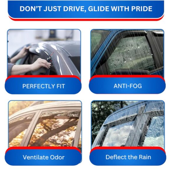 Vent Visors  2022-24 Nissan Frontier Crew Cab - Window Rain Guards (4) BRAND NEW - Picture 6 of 8